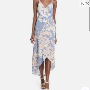 Astr The Label asymmetric wrap dress, originally purchased from Nordstrom.